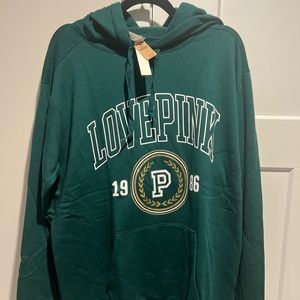 PINK Victoria Secret Dark Green Hoodie